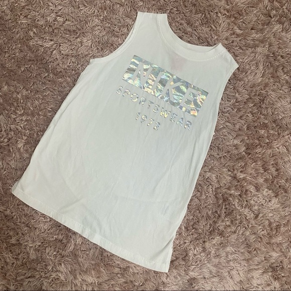 Nike | white holographic logo sportswear tank - Picture 2 of 6